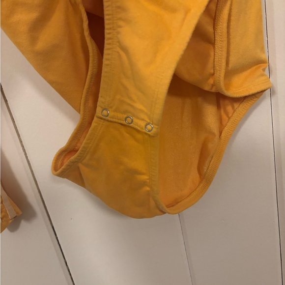 Adidas Rare Yellow Velour Longsleeve Mockneck Body Suit - Small - Picture 10 of 13